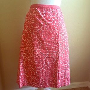 Boden pink floral skirt US 10